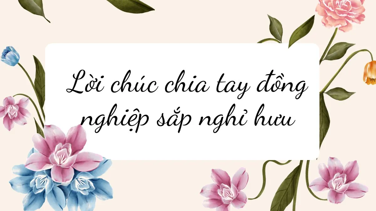 Lời chúc chia tay đồng nghiệp sắp nghỉ hưu